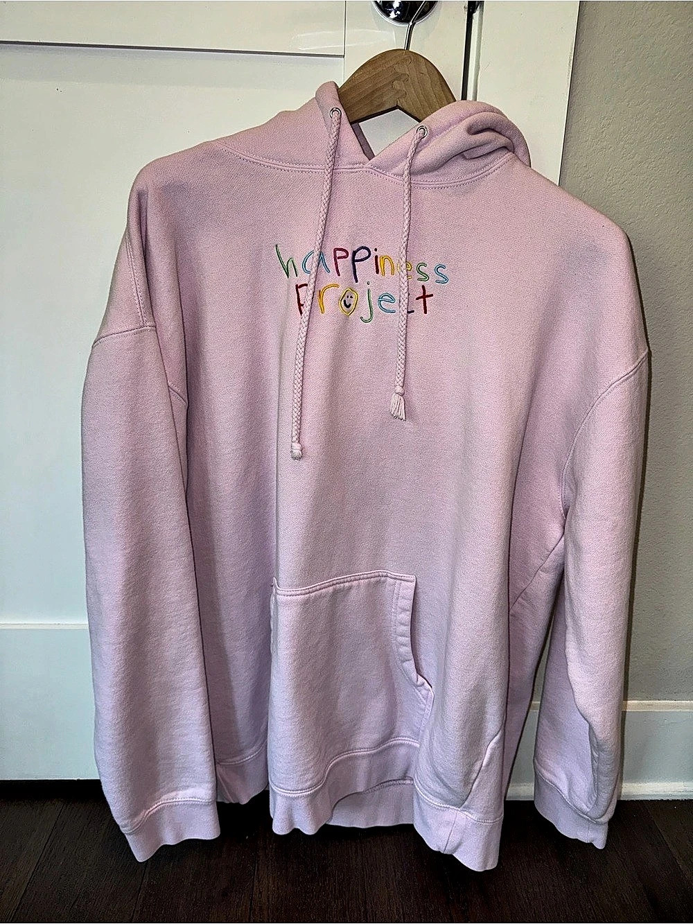 Happiness Project Pink Hoodie Size XL